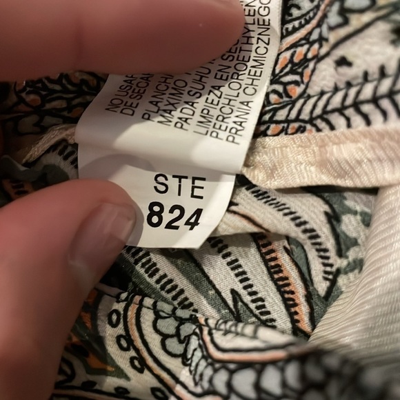 Zara Basic Loose Fit Wide Lag Paisley Pants - Picture 6 of 8